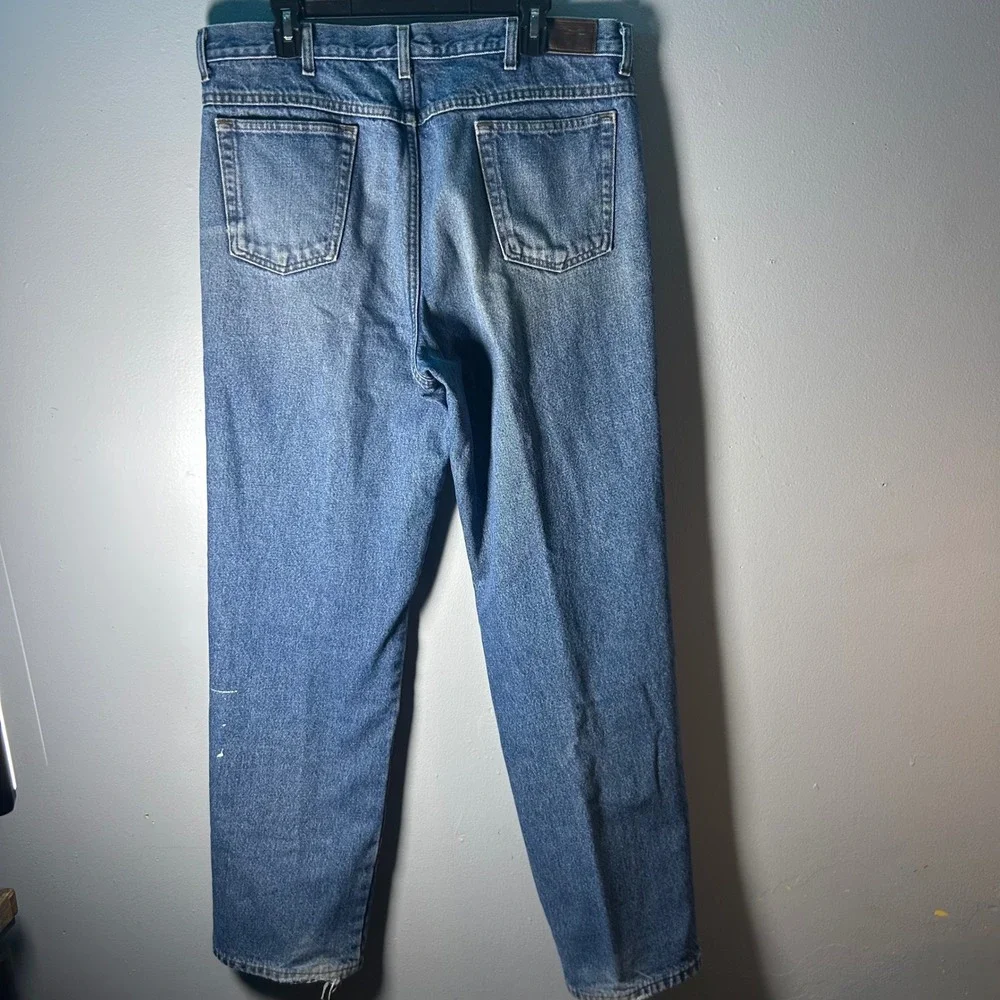 LL‎ Bean Mens Jeans Blue Classic Fit Straight Leg Denim Pants Size 38x32